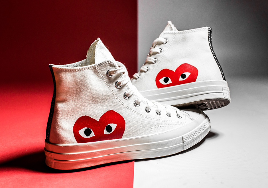 CDG x Converse Chuck Sneakers: History of Play Comme des Garcons – Footwear  News