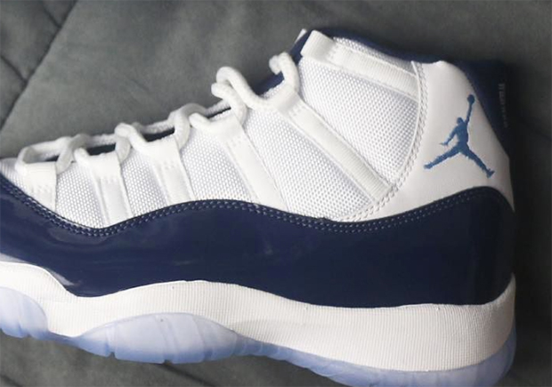 Navy blue clearance and white 11s