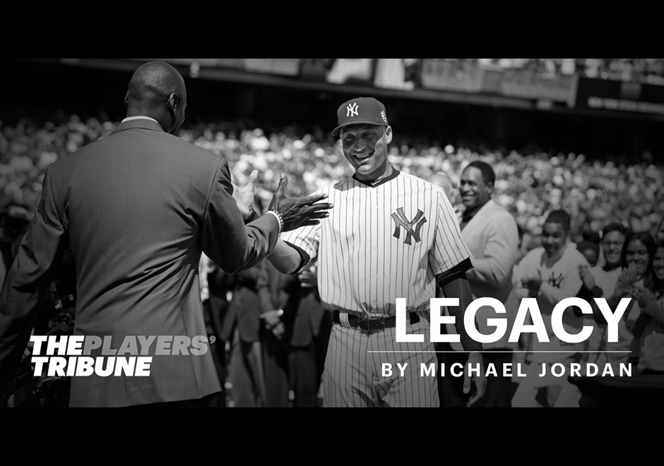 Michael Jordan Takes To The Player's Tribute To Congratulate Derek Jeter On Number Retirement