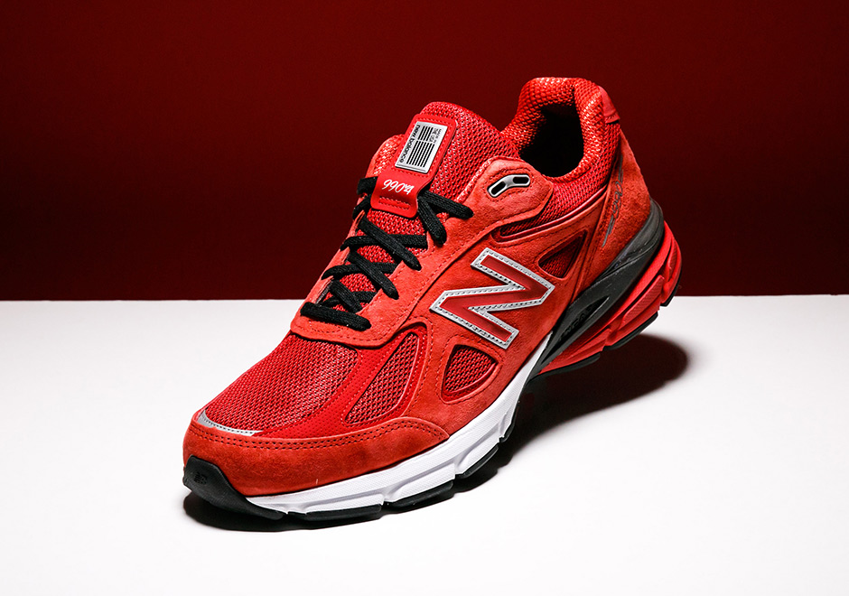 all red new balance 990