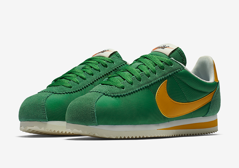 yellow and green nike cortez