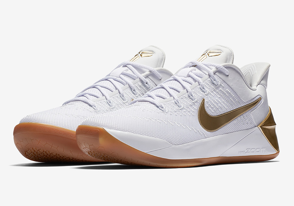 kobe bryant shoes white and gold