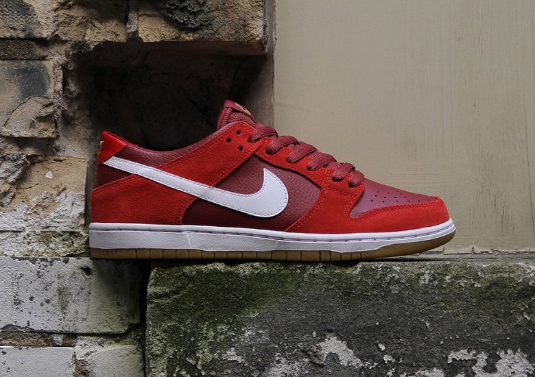 Nike SB Dunk Low Pro Releases In Red And Gum