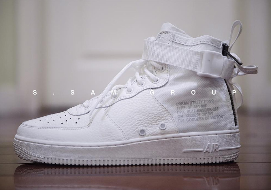 Nike SF-AF1 Mid Triple White Preview 