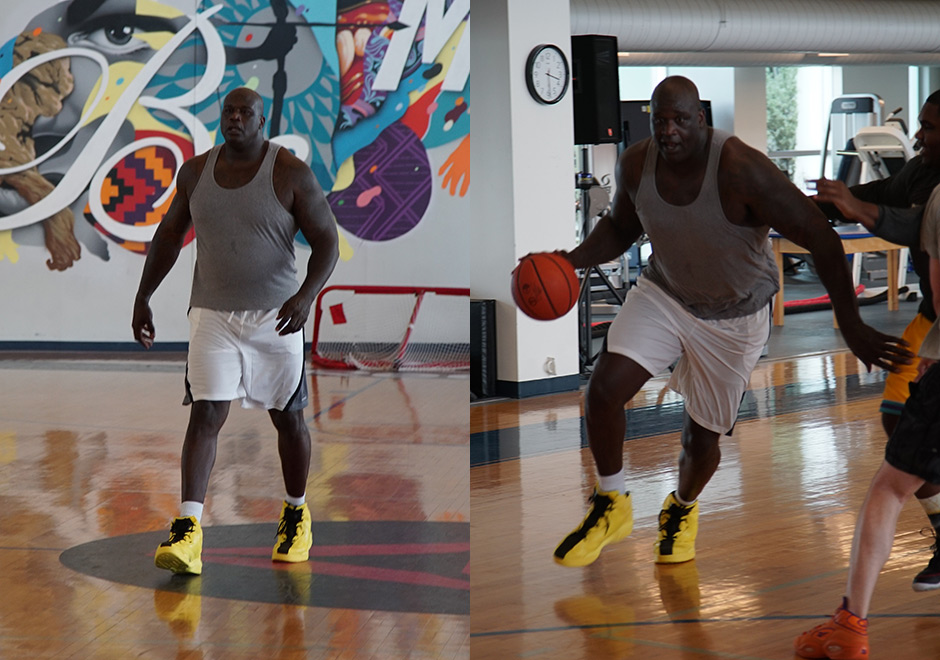 Shaq Debuts New Shoe While Ball At Reebok Headquarters - SneakerNews.com