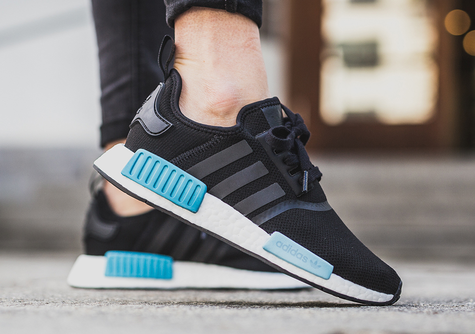 adidas nmd womens black and blue