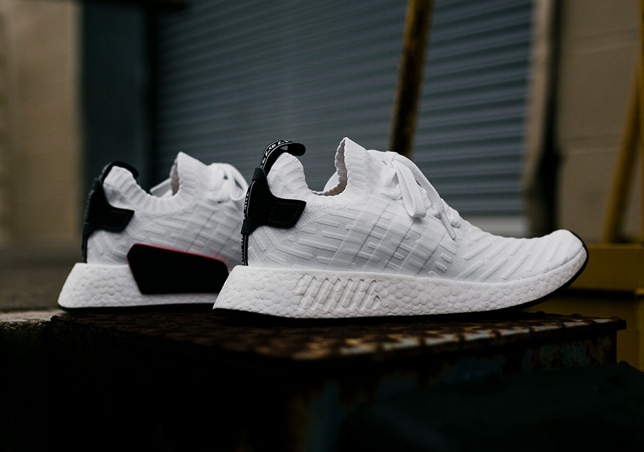 Adidas Nmd R2 White Black Red 1 1