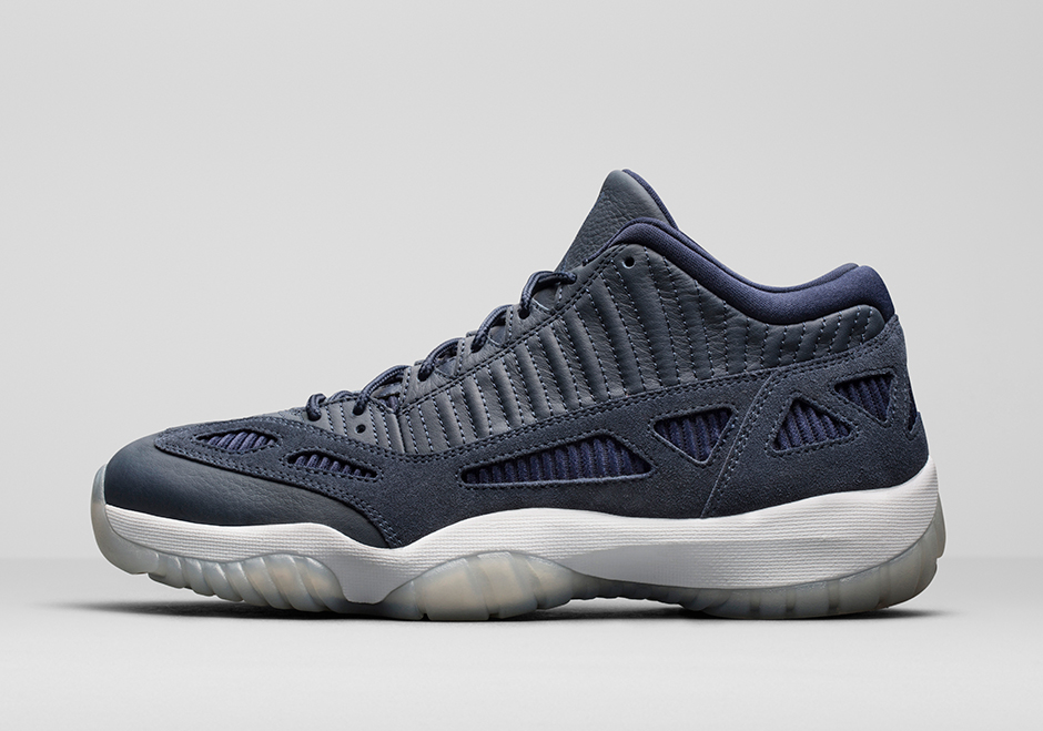 jordan 11 low ie white black navy