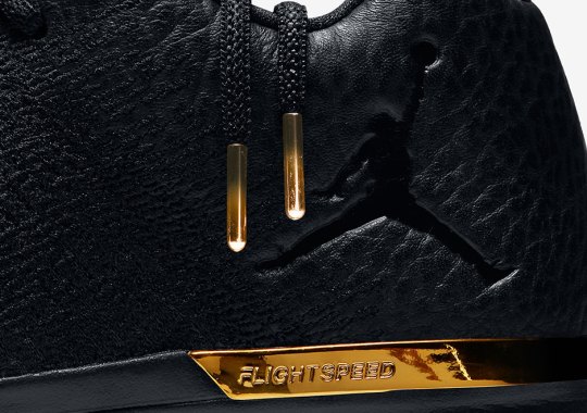 Black Tumbled Leather And Gold Detailing Hit The Air Jordan 31 Low