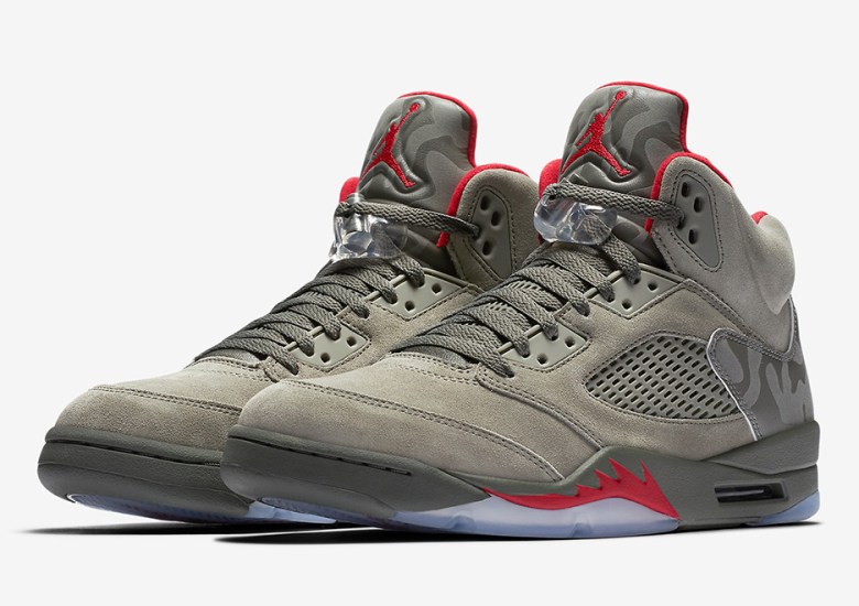 The Military Themes Continue With The Air Jordan 5 “Reflective Camo”