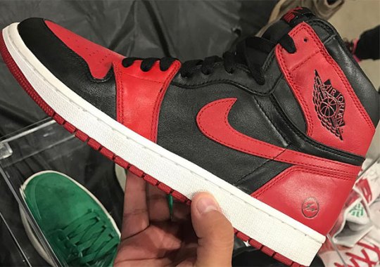 fragment design x Air Jordan 1 “Banned” Confirmed To Be Fake