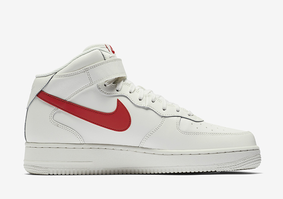 Nike Air Force 1 Mid Sail University Red 315123-126 | SneakerNews.com