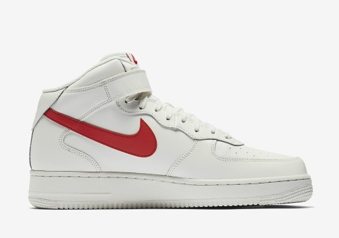 Nike Air Force 1 Mid Sail University Red 315123-126 