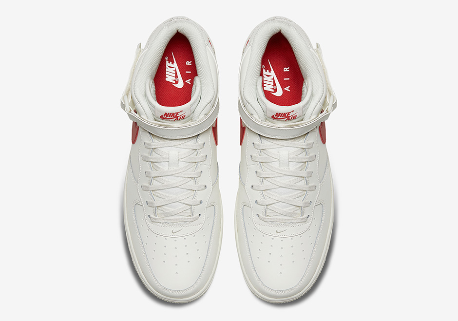 Nike Air Force 1 Mid Sail University Red 315123-126 | SneakerNews.com