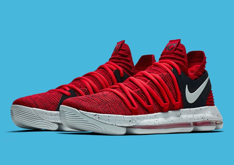 kevin durant shoes red and black and white