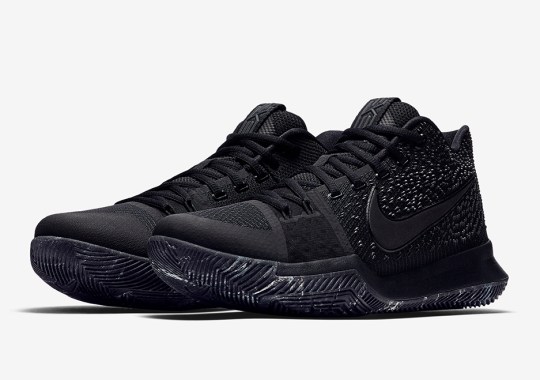 The Nike Kyrie 3 Triple Black Features Marble Soles