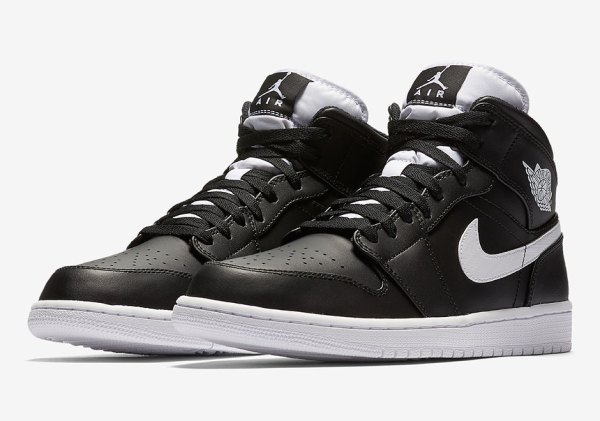 Air Jordan 1 Mid Black White 554724-038 | SneakerNews.com