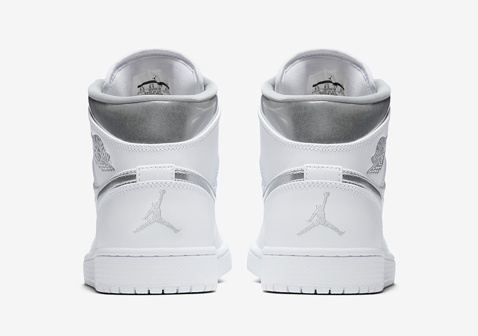 Air Jordan 1 Mid White Metallic Silver 554724 105 4