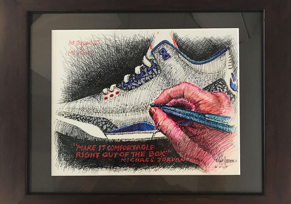 Air Jordan 3 Sketch By Tinker Hatfield Auctioned For Charity