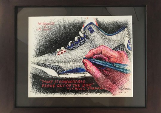Sketch Of The Air Jordan 3 By Tinker Hatfield Is Being Auctioned Off For Make-A-Wish Foundation