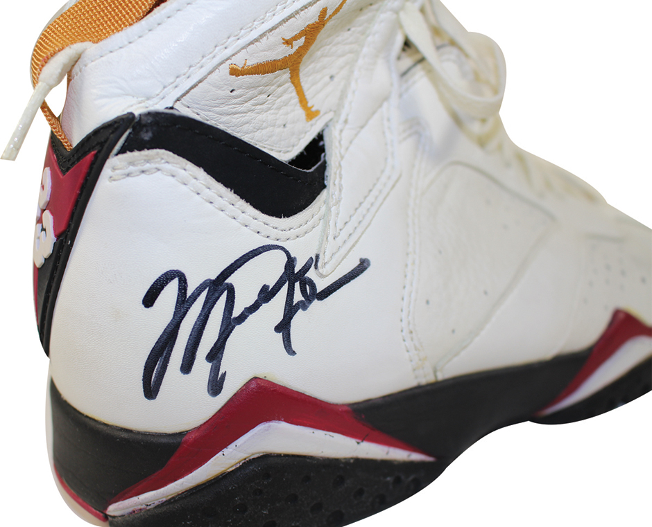Air Jordan 7 Game Worn Autographed Pair 03