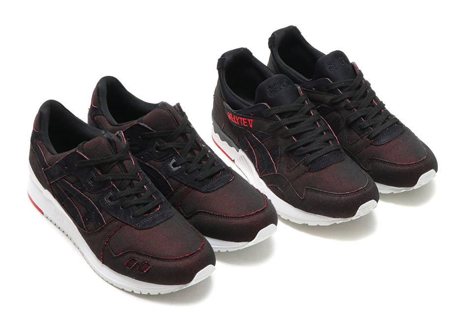 ASICS Releases More Premium Japanese Denim GEL-Lyte Runners In A Unique Red and Black Dye