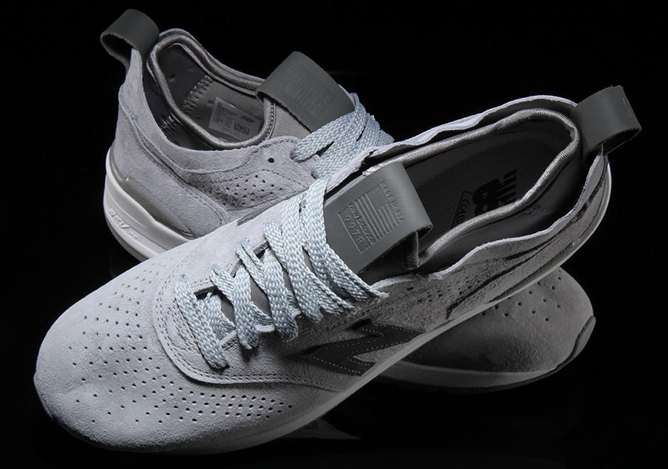 balance deconstructed grey suede sneakernews debuts arriving premier suppliers select classic brand