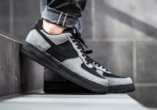 Dark Grey and Black Suede Combine On The Nike Air Force 1 Low