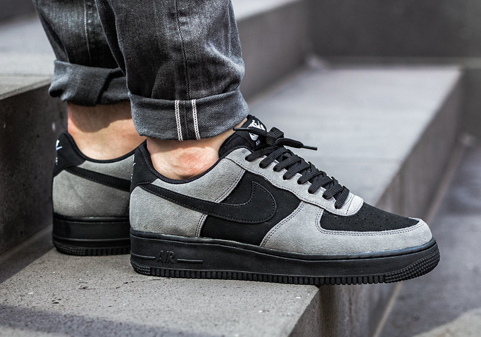 nike air force black and grey