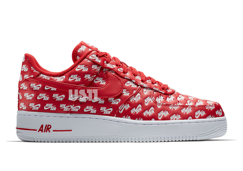 Nike Air Force 1 Low Logo Red White
