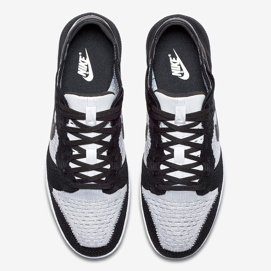 Nike Dunk Low Flyknit White Black 6