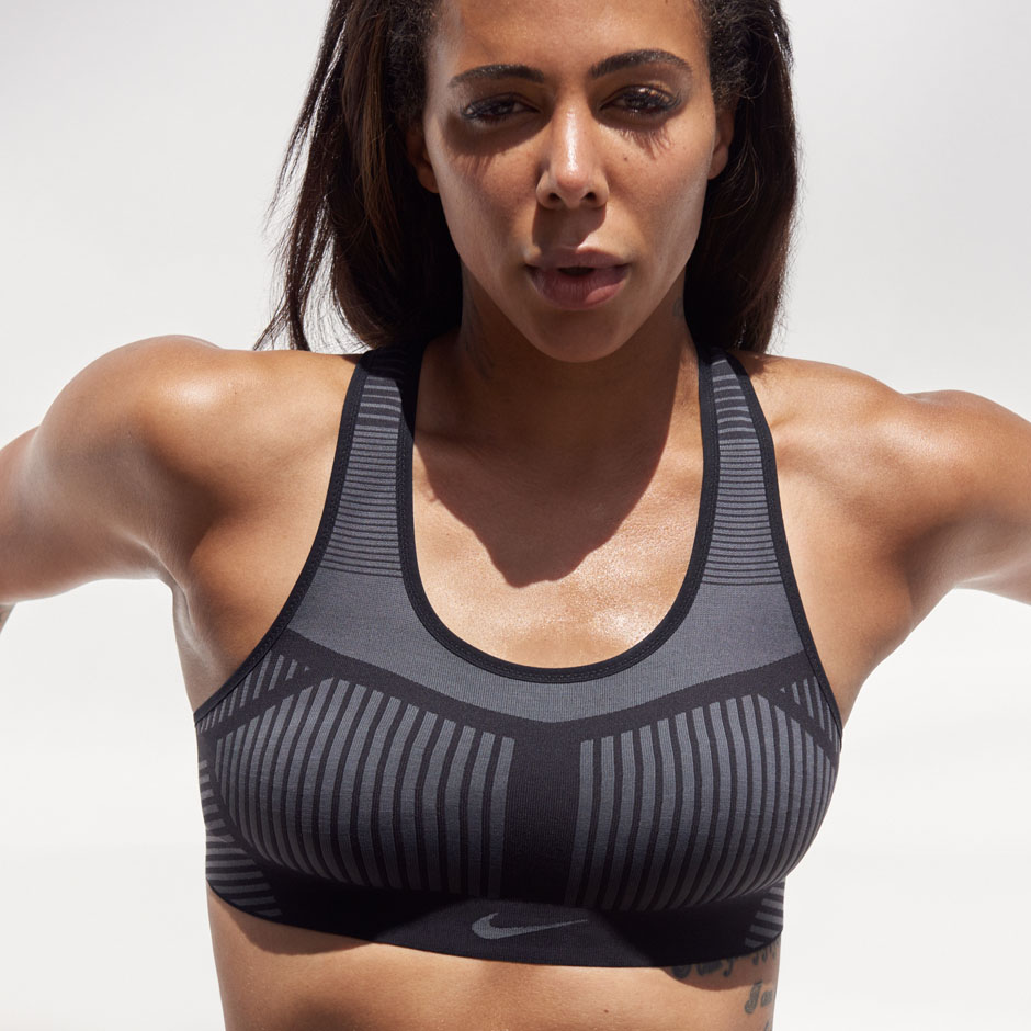 Nike FE/NOM Flyknit Womens High Support Sports Bra - Depop