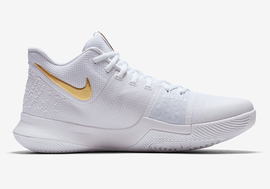 kyrie 3 shoes white and gold