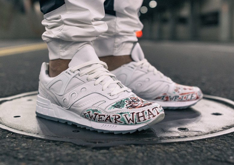 Saucony Teams Up With TBlake For “Triple White” Grid SD You Can Draw On