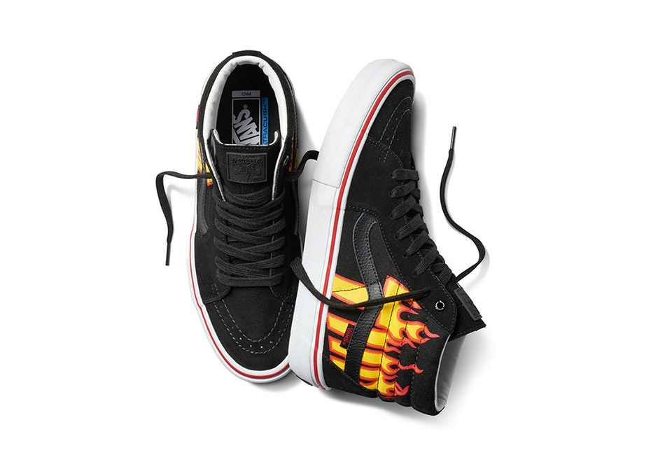 Thrasher Vans Fire Flames Logo Collab Footwear Apparel 6