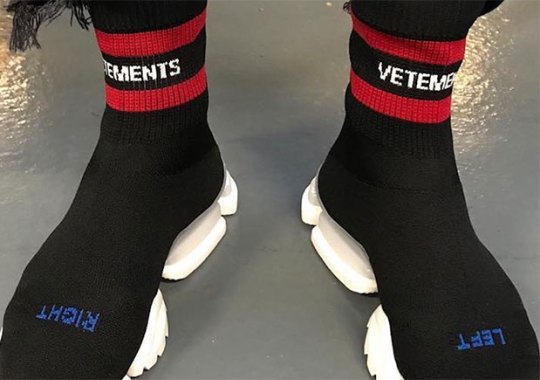 VETEMENTS Reveals Upcoming Collaboration With Reebok Sock Runner Ultraknit For 2018