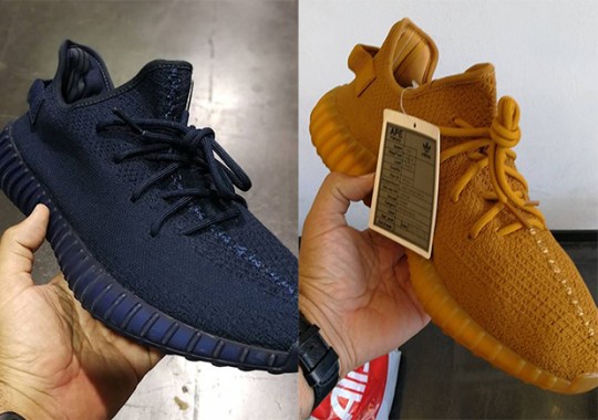 adidas Yeezy Boost 350 v2 Samples In “Midnight Blue” And “Gold Ochre”