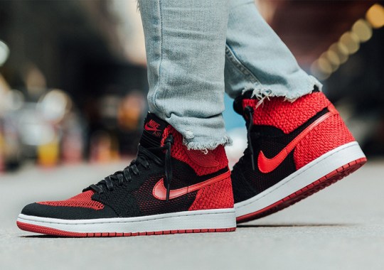 An On-Foot Look At The Air Jordan 1 Flyknit “Bred”