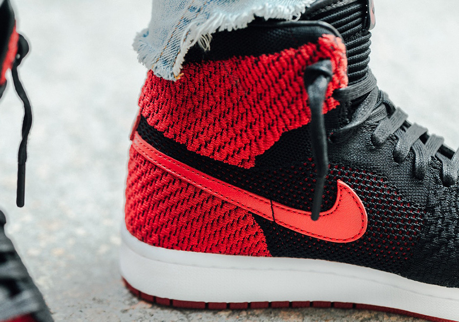 Air Jordan 1 Flyknit Bred Banned On Feet Images 07