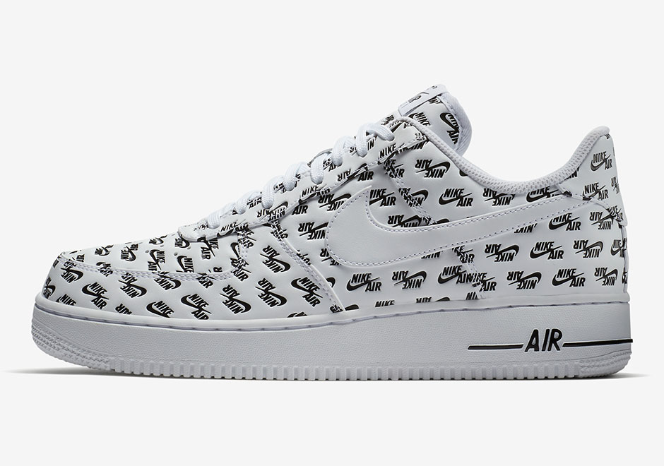 Nike Air Force 1 Low All Over Log White Ah8462 100 2 1