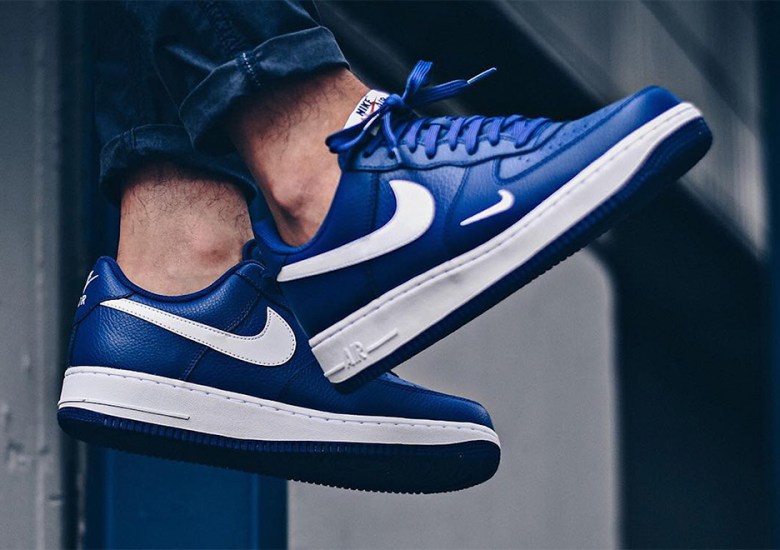 Nike Air Force 1 Low “Mini-Swoosh” Releases In Royal Blue