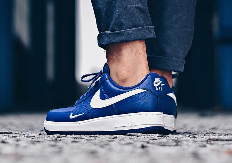 An On-Feet Look At The Nike Air Force 1 Low Mini Swoosh Deep Royal