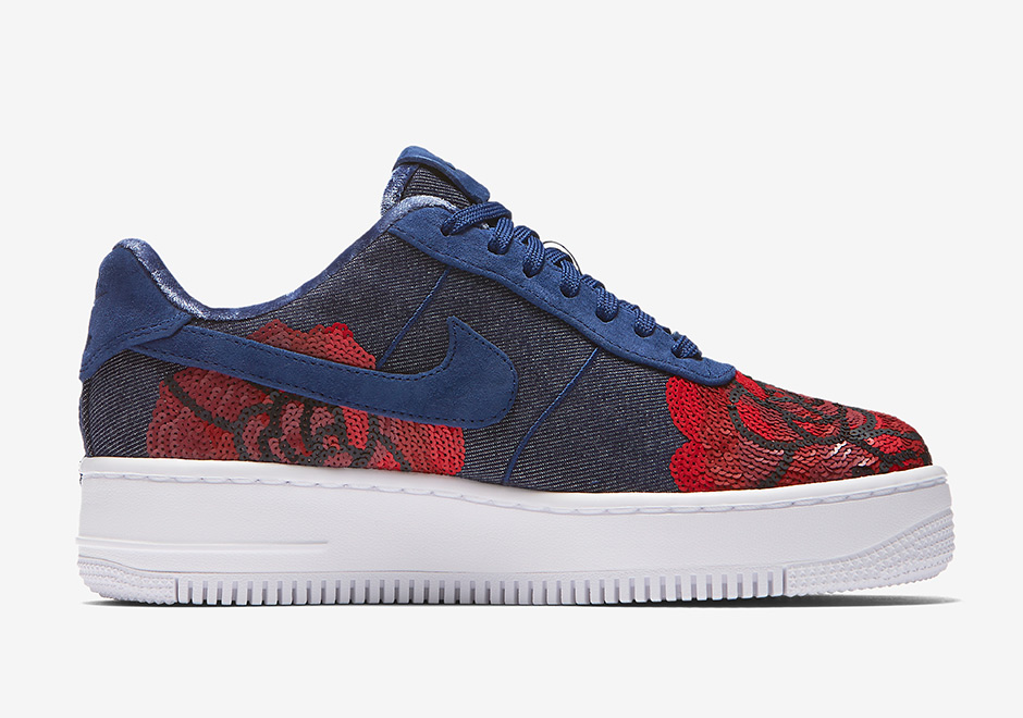 Nike Air Force 1 Low Denim Floral Sequin Pack 04