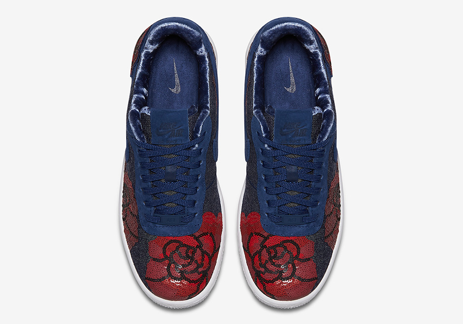 Nike Air Force 1 Low Denim Floral Sequin Pack 05