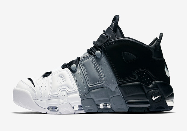 Nike Air More Uptempo Tri Color Grey Black White Rtw