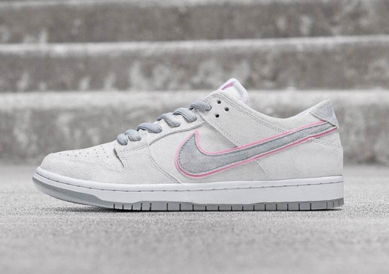 Ishod Wair Gives The Nike SB Dunk Low One Of Its Cleanest Looks Ever In Light Grey And Pink