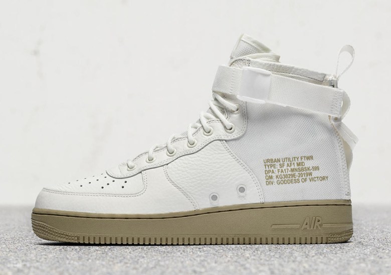 Nike SF AF1 Mid Ivory Neutral Olive Release Date 917753-101 ...