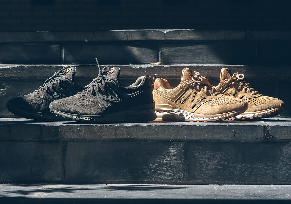 New Balance 574 Sport Suede Wheat Olive 