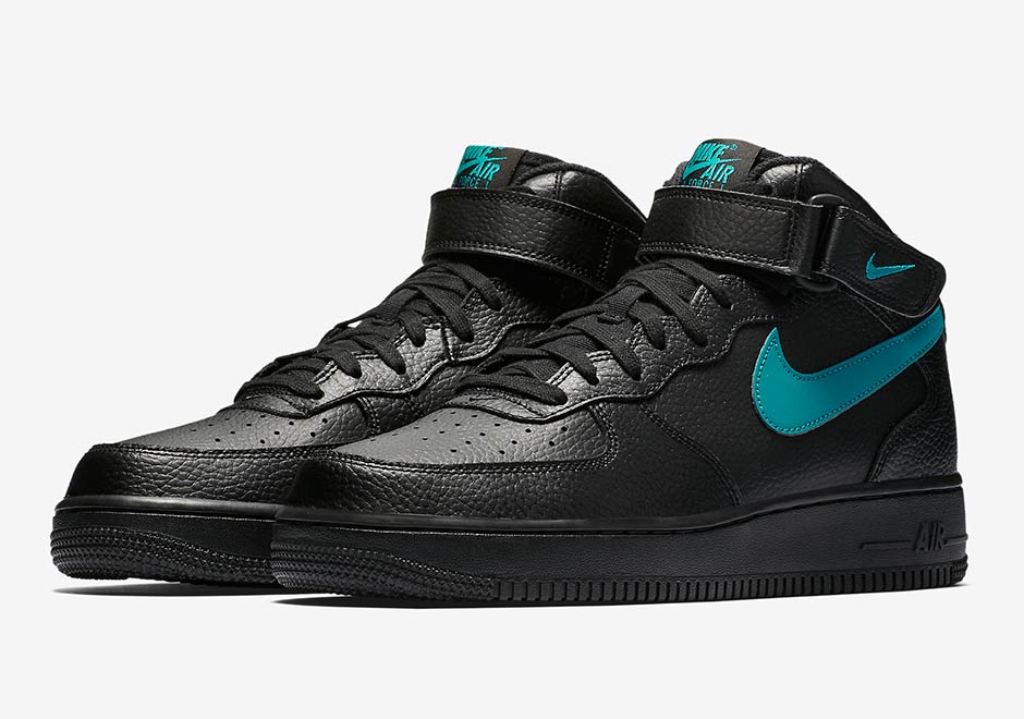 Nike Air Force 1 Mid Black Leather Pack 315123-043 | SneakerNews.com