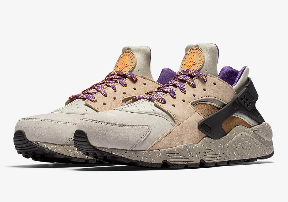 nike huarache black purple orange